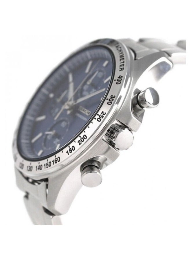 Seiko Spirit Chronograph Men’s Watch SBTR023, 39.8 mm Blue Dial & Stainless Steel Bracelet, Tachymeter, 100 m WR - Image 3